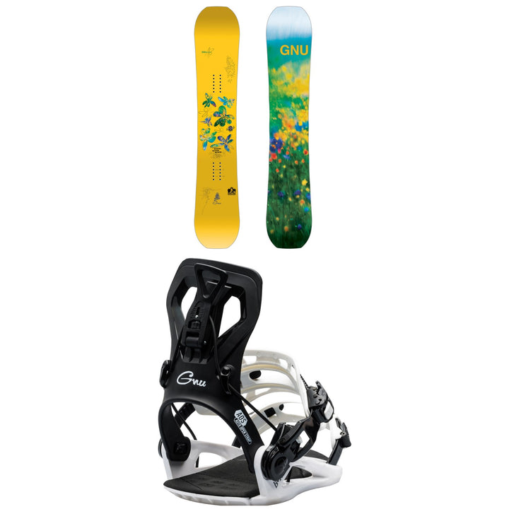 GNU Gloss-C C3 Snowboard + B-Real Snowboard Bindings - Women's 2026