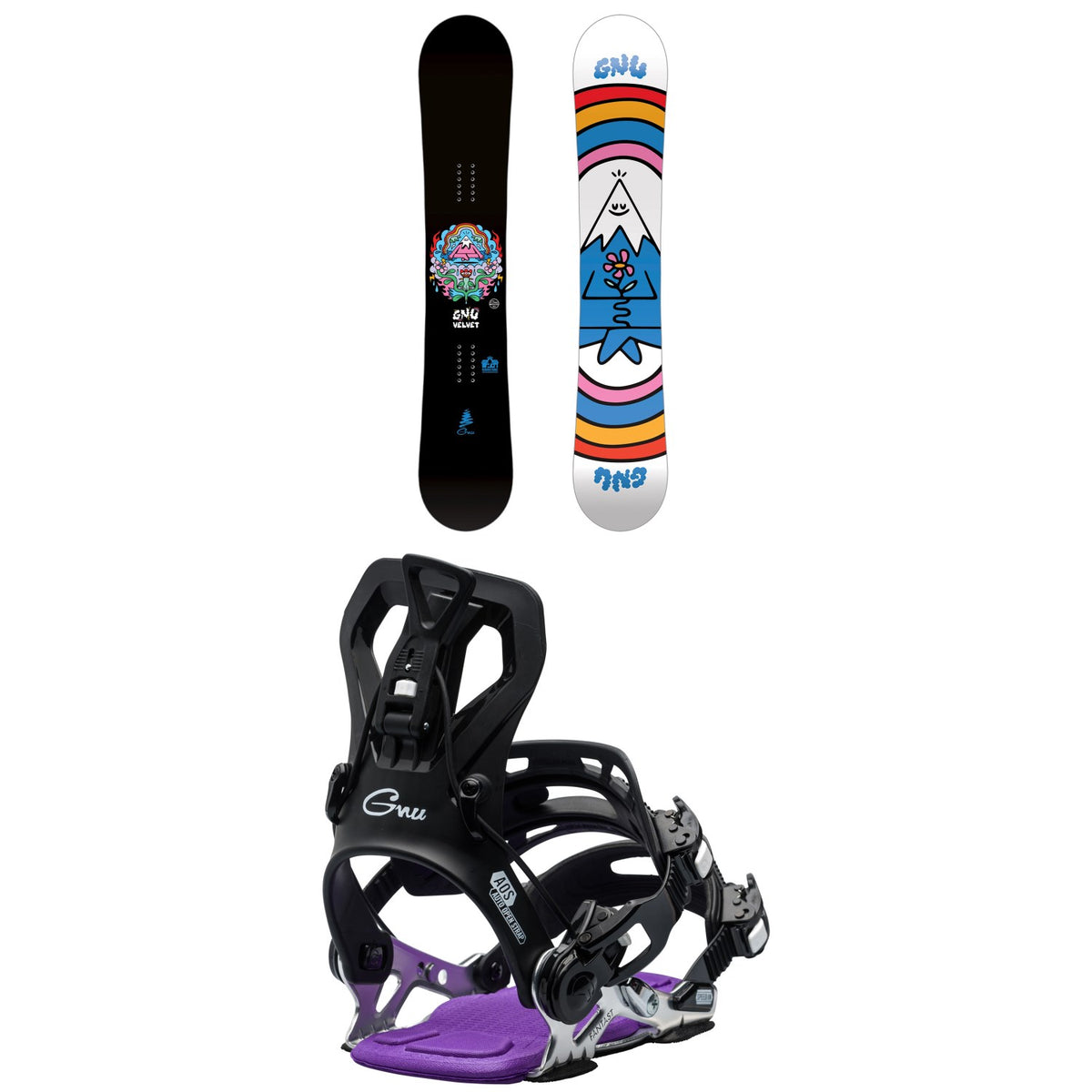 GNU Velvet C2 Snowboard + Fantast Snowboard Bindings - Women's 2026