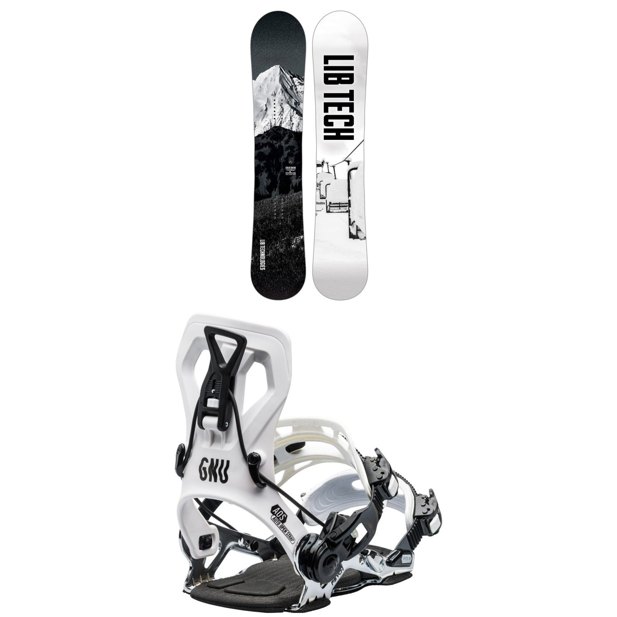 Lib Tech Cold Brew C2 Snowboard + GNU Psych Snowboard Bindings 2026