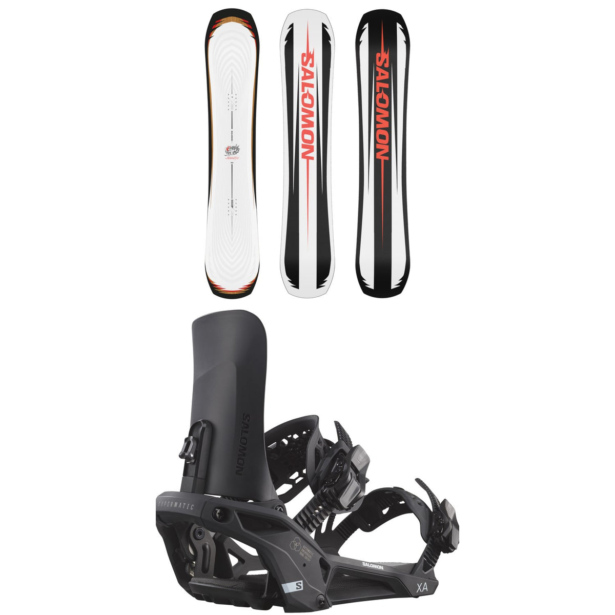 Salomon Assassin Snowboard + XA Supermatic Snowboard Bindings 2026