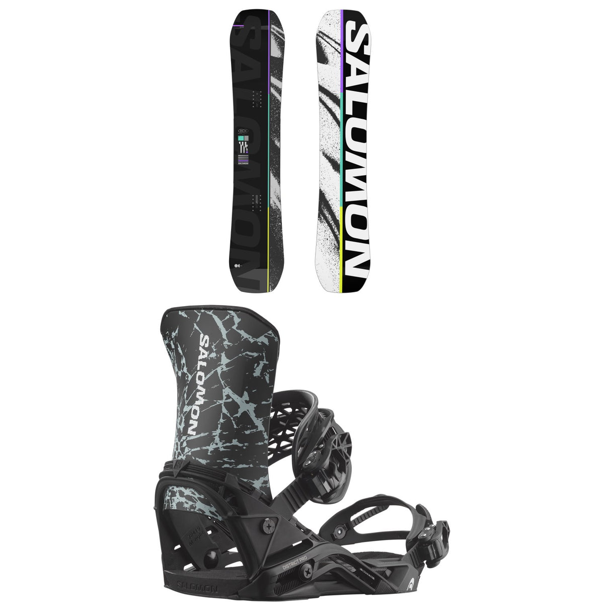 Salomon Huck Knife Pro Snowboard + District Pro Snowboard Bindings 2026