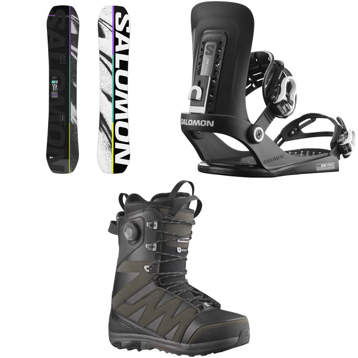 Salomon Huck Knife Pro Snowboard + EDB Prime Snowboard Bindings + X Approach Lace SJ Boa Snowboard Boots 2026