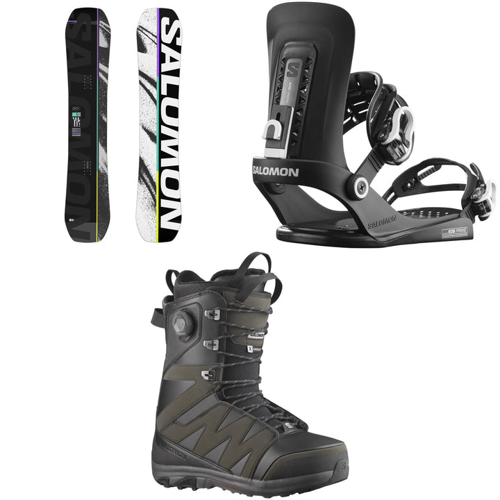 Salomon Huck Knife Pro Snowboard + EDB Prime Snowboard Bindings + X Approach Lace SJ Boa Snowboard Boots 2026