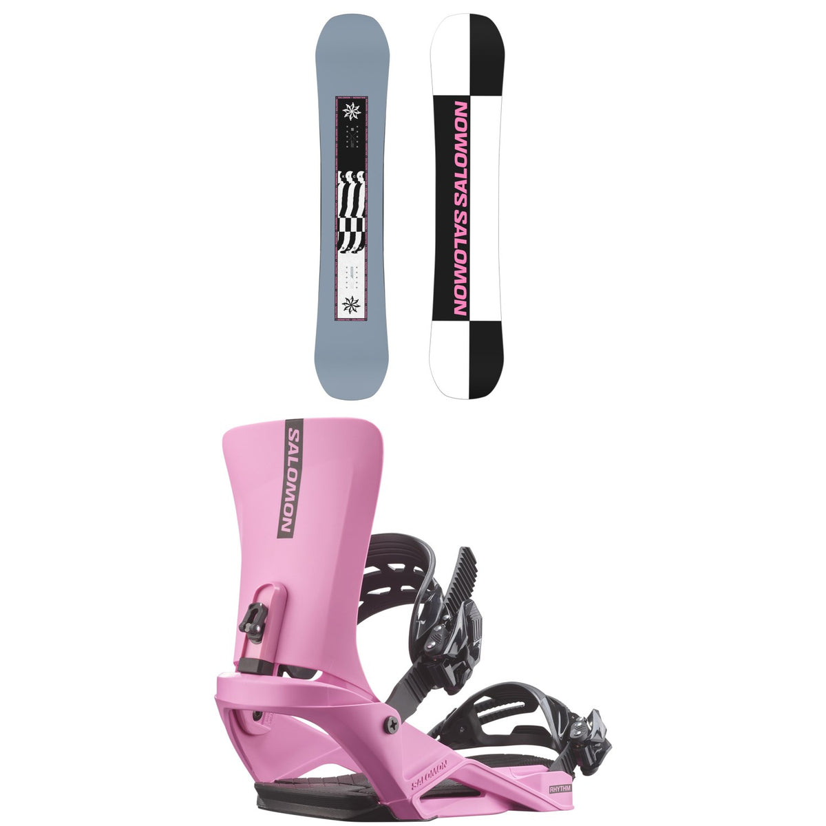 Salomon Kickback Snowboard + Rhythm Snowboard Bindings 2026