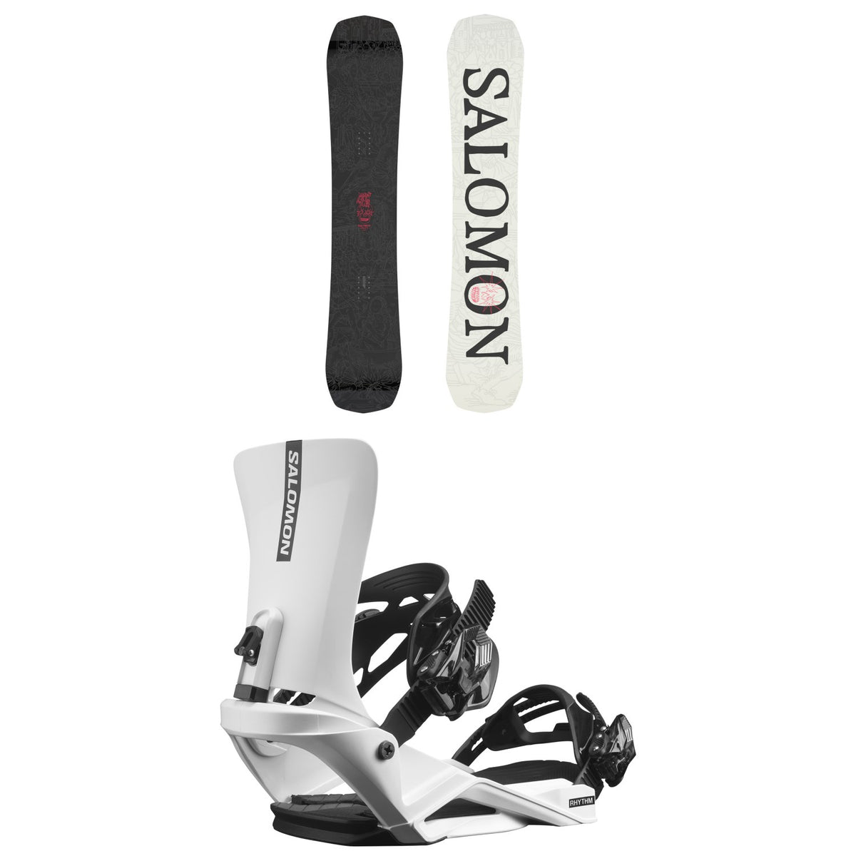 Salomon Craft Snowboard + Rhythm Snowboard Bindings 2026