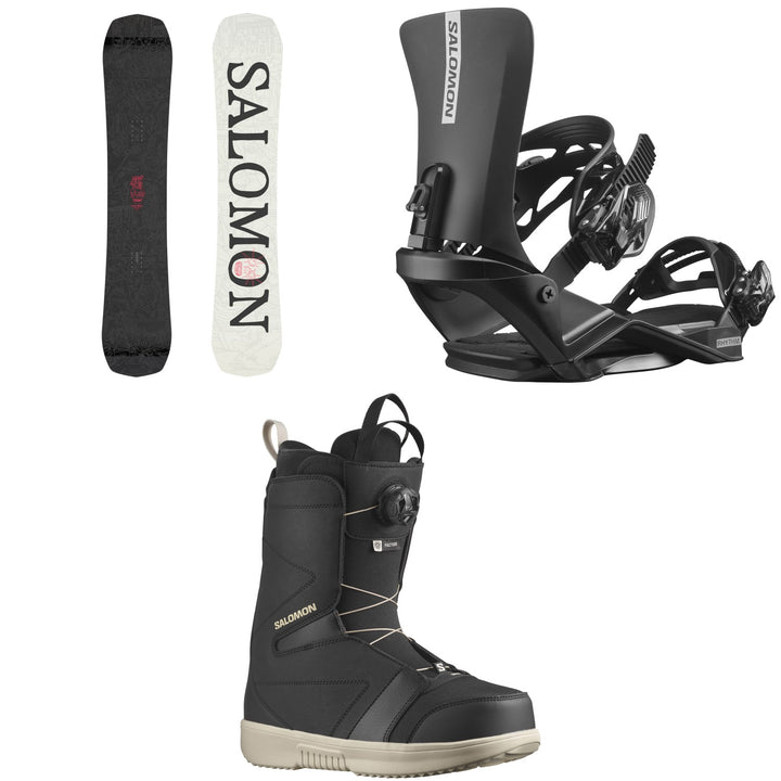 Salomon Craft Snowboard + Rhythm Snowboard Bindings + Faction Boa Snowboard Boots 2026