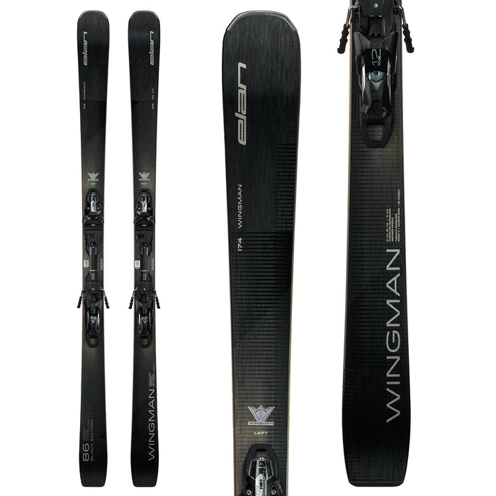 Elan Wingman 86 Black Edition Skis + EMX 12.0 GW Bindings 2026
