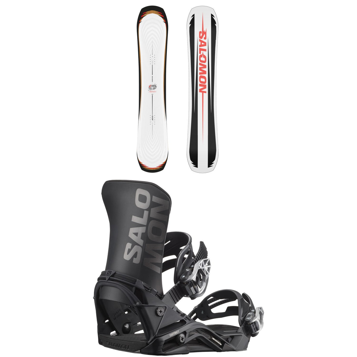Salomon Assassin Snowboard + District Snowboard Bindings 2026