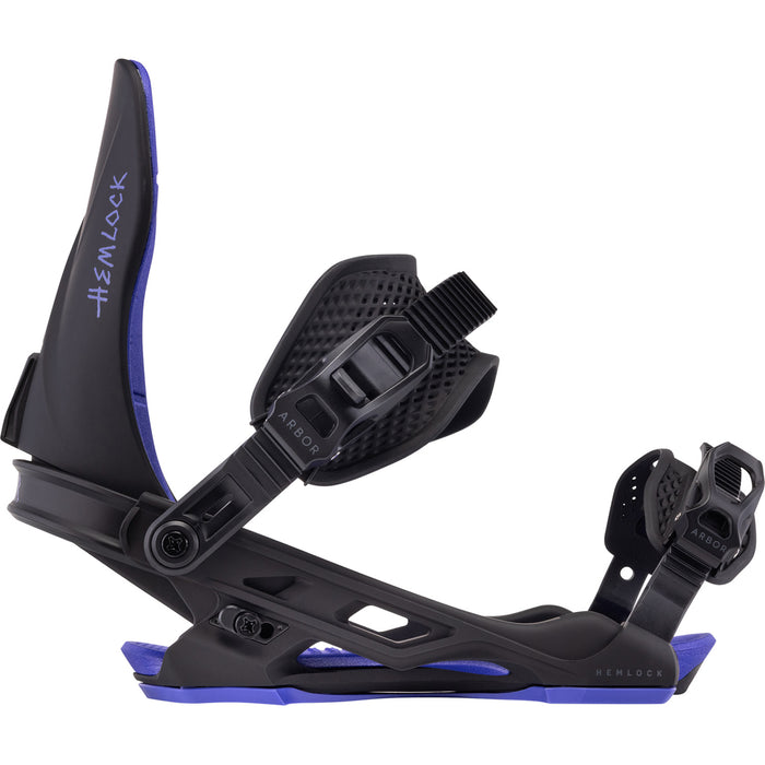 Arbor Hemlock Snowboard Bindings Black/Purple