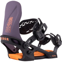 Arbor Sapling Snowboard Bindings - Kids' Black/Violet::Black/Violet