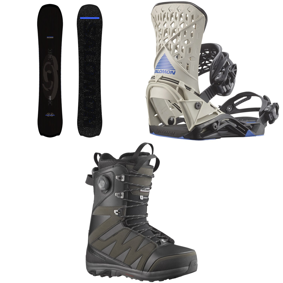 Salomon Fastlane Snowboard + Highlander Snowboard Bindings + X Approach Lace SJ Boa Snowboard Boots 2026