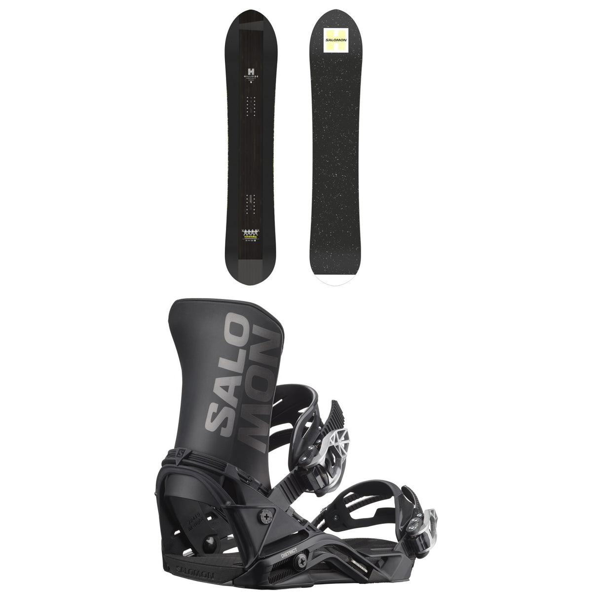 Salomon HPS - Sickstick Snowboard + District Snowboard Bindings 2026