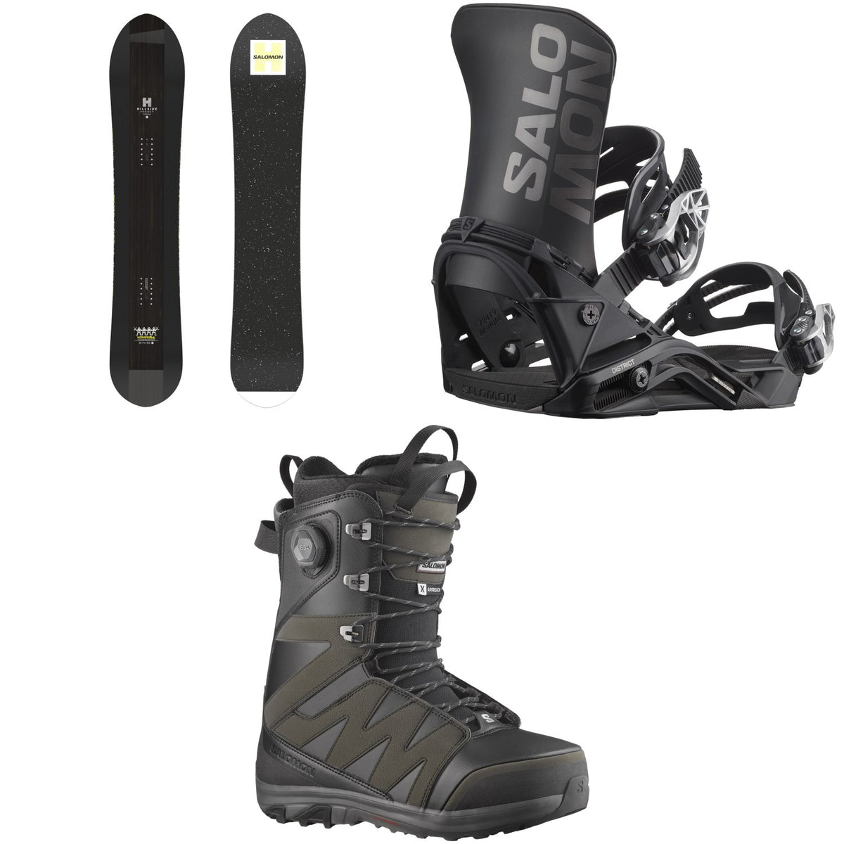 Salomon HPS - Sickstick Snowboard + District Snowboard Bindings + X Approach Lace SJ Boa Snowboard Boots 2026