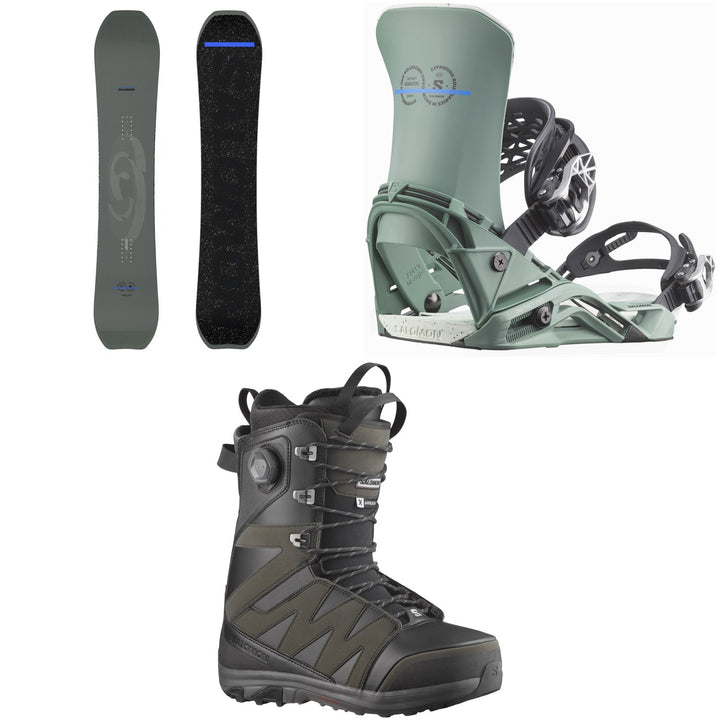 Salomon Highpath Snowboard + District Pro Snowboard Bindings + X Approach Lace SJ Boa Snowboard Boots 2026