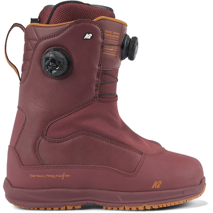 K2 Taro Tamai Snowsurfer Snowboard Boots 2024 Dark Red