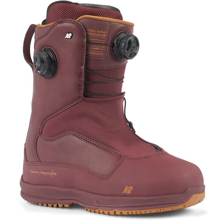 K2 Taro Tamai Snowsurfer Snowboard Boots 2024 Dark Red