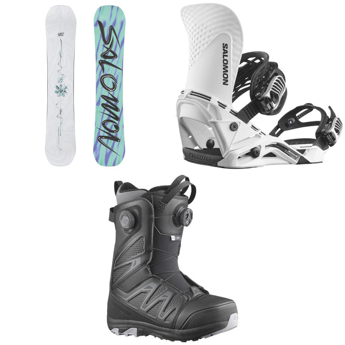 Salomon Oh Yeah Snowboard + Hologram Snowboard Bindings  + Ivy BOA SJ Snowboard Boots - Women's 2026