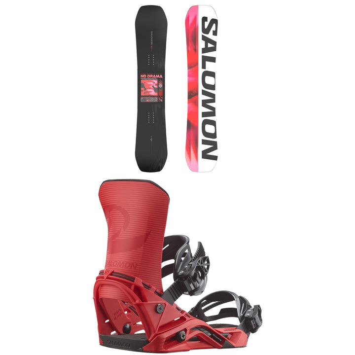 Salomon No Drama Snowboard + District Snowboard Bindings - Women's 2026