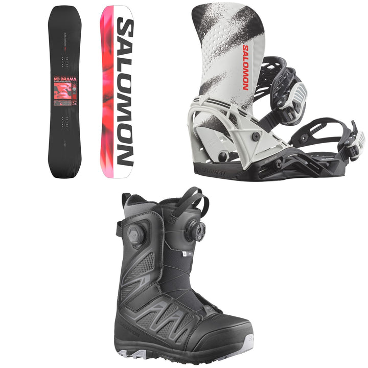 Salomon No Drama Snowboard + Hologram Snowboard Bindings  + Ivy BOA SJ Snowboard Boots - Women's 2026
