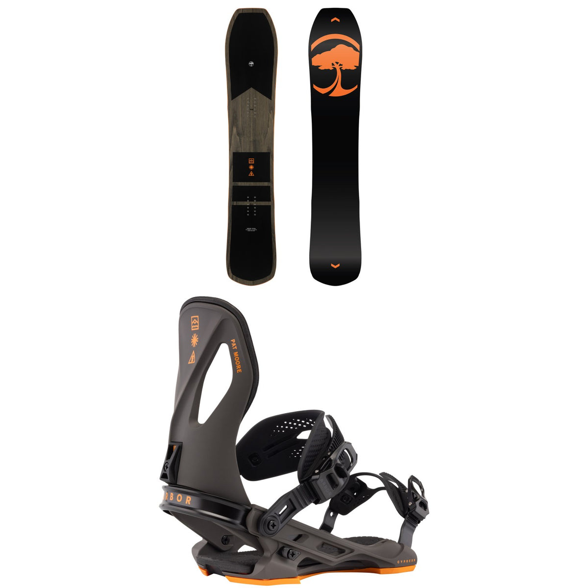 Arbor Coda Snowboard + Cypress Snowboard Bindings 2026