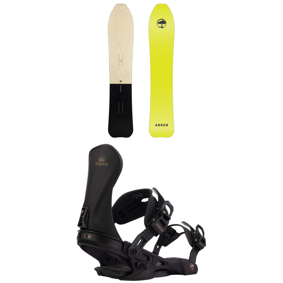 Arbor Madre Snowboard + Sequoia Snowboard Bindings - Women's 2026