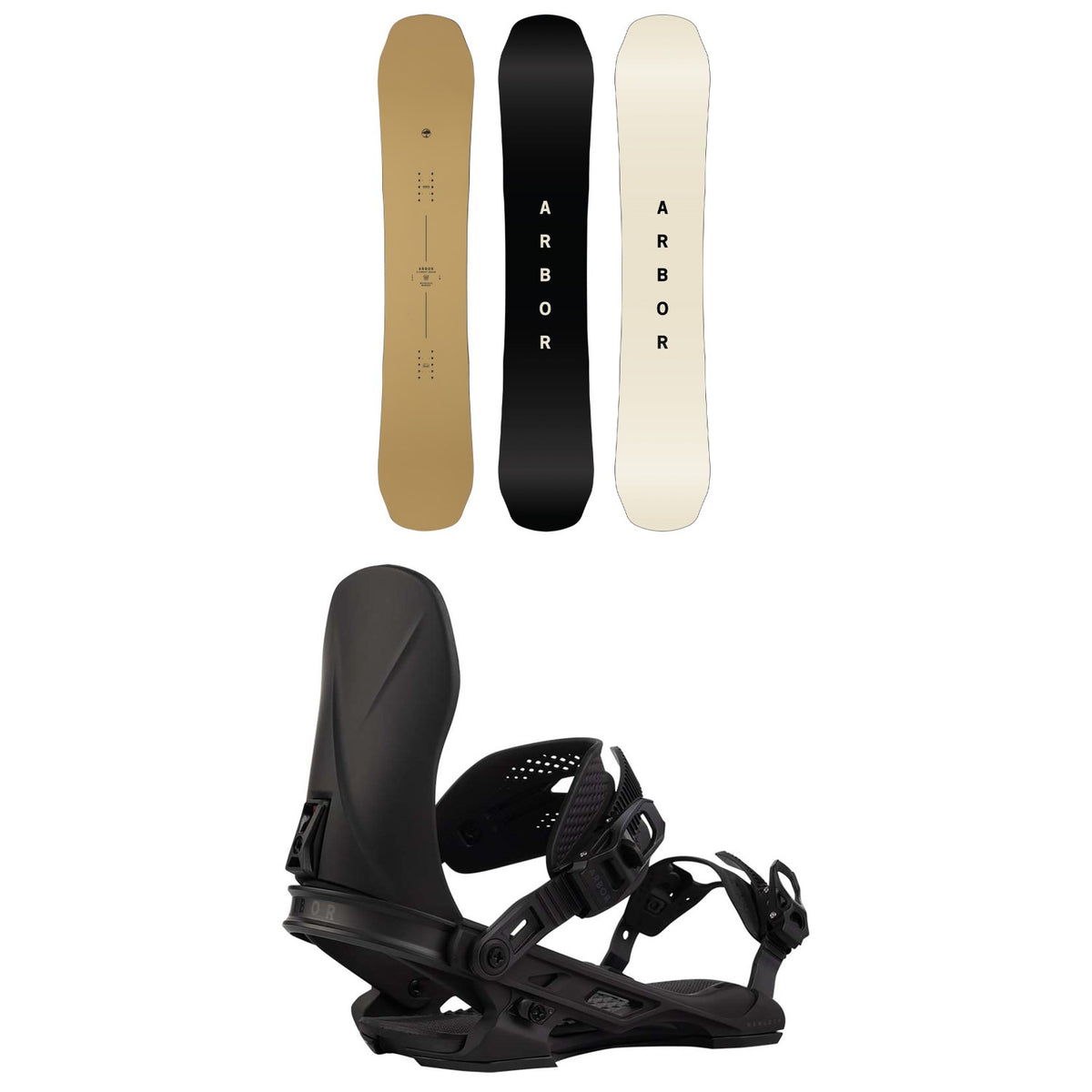Arbor Element Decon Snowboard + Hemlock Snowboard Bindings 2026
