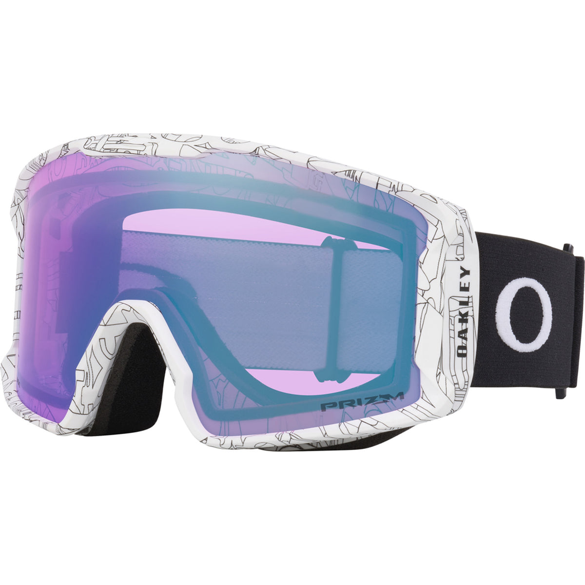 Oakley Line Miner L Goggles Matte White Ghost Text/Prizm Iced Iridium