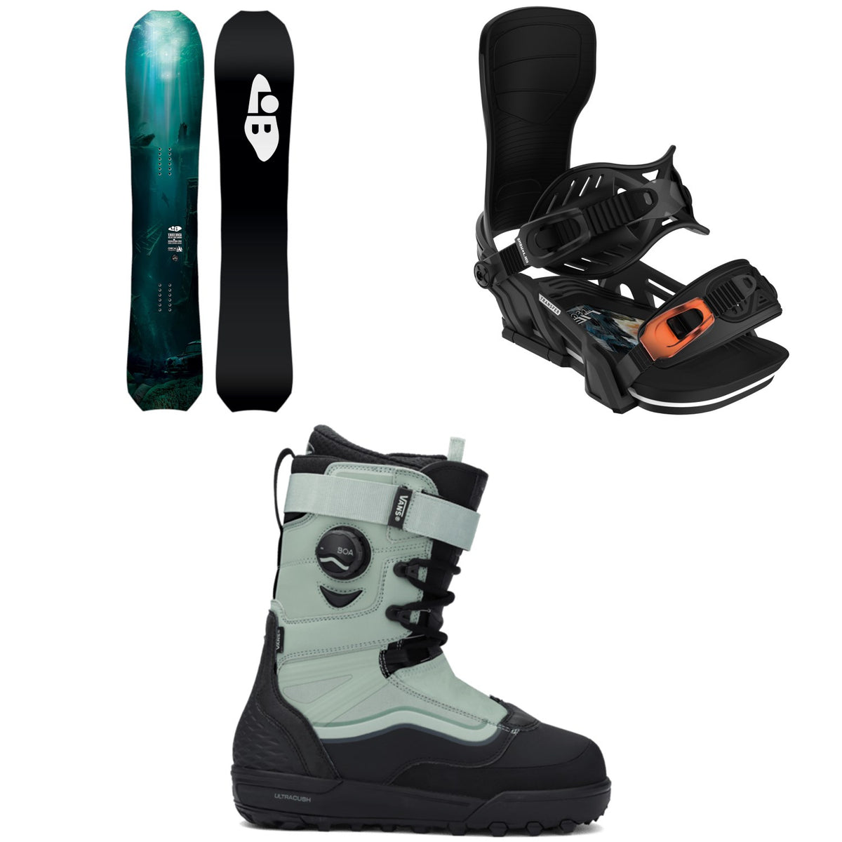 Lib Tech T. Rice Orca Snowboard + Bent Metal Transfer Snowboard Bindings + Vans Infuse Snowboard Boots 2026