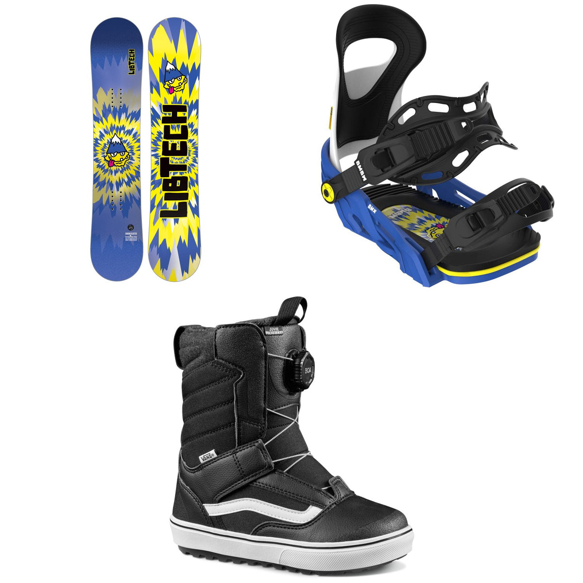 Lib Tech Banana Blaster BTX Snowboard + Bent Metal BMX Snowboard Bindings  + Vans Juvie Linerless Snowboard Boots - Kids' 2026