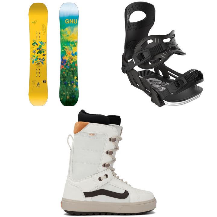 GNU Gloss-C C3 Snowboard + Bent Metal Metta Snowboard Bindings + Vans Hi Standard OG Snowboard Boots - Women's 2026