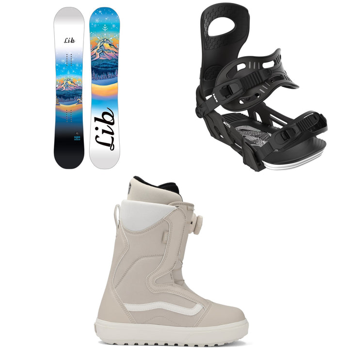 Lib Tech Glider BTX Snowboard + Bent Metal Metta Snowboard Bindings + Vans Encore OG Snowboard Boots - Women's 2026