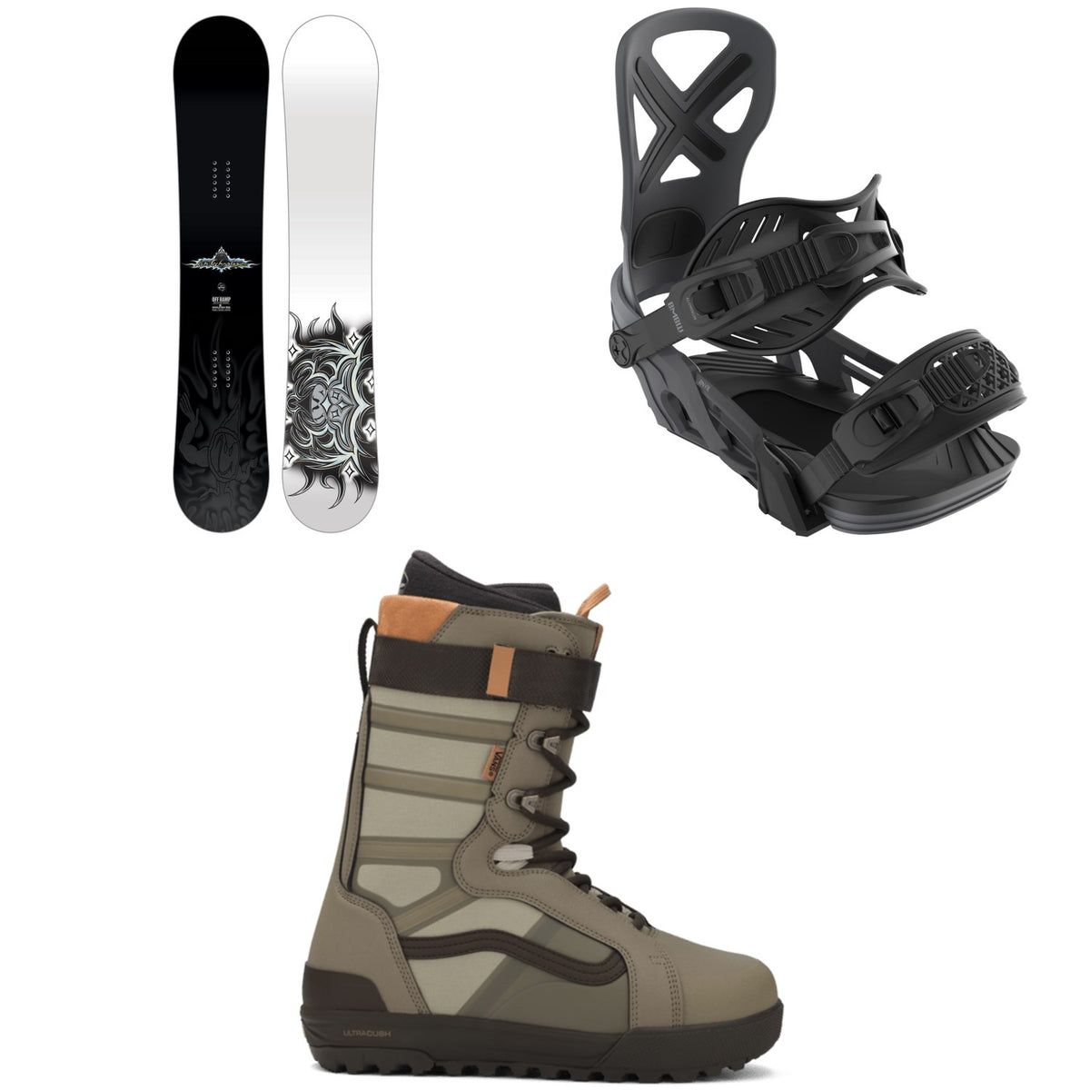 Lib Tech Off Ramp C3 Snowboard + Bent Metal Anvil Snowboard Bindings + Vans Hi-Standard Pro Snowboard Boots 2026