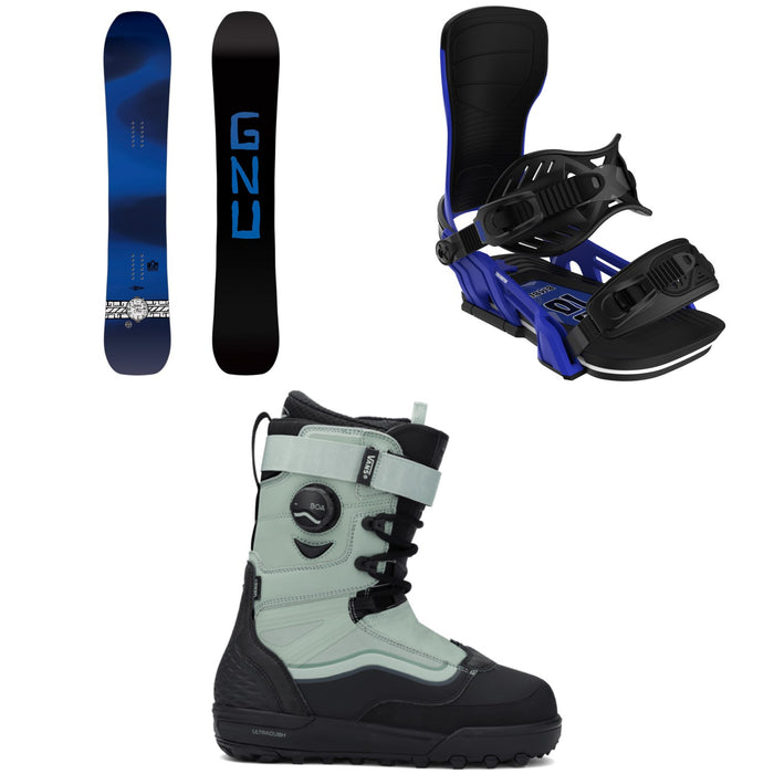 GNU Banked Country C3 Snowboard + Bent Metal Transfer Snowboard Bindings + Vans Infuse Snowboard Boots 2026