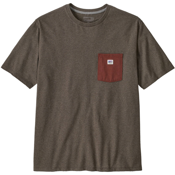 Patagonia Shop Sticker Pocket Responsibili T-Shirt - Men's Marlow Brown