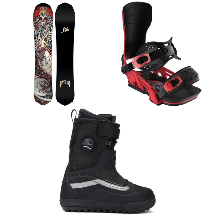 Lib Tech Mayhem Rocket C3 Snowboard + Bent Metal Transfer Snowboard Bindings + Vans Infuse Snowsurf Snowboard Boots 2026
