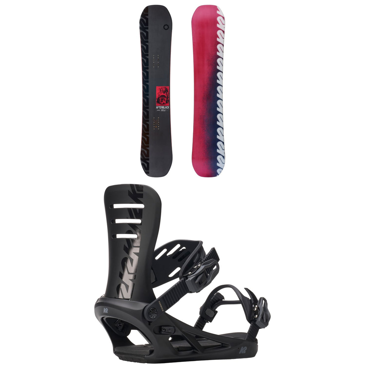 K2 Afterblack Snowboard + Formula Snowboard Bindings 2026
