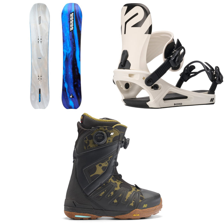 K2 Commonwealth Snowboard + Bond Snowboard Bindings + Holgate Snowboard Boots 2026