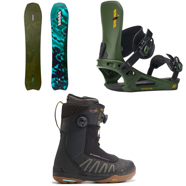 K2 Excavator Snowboard + Program Snowboard Bindings + Orton Snowboard Boots 2026