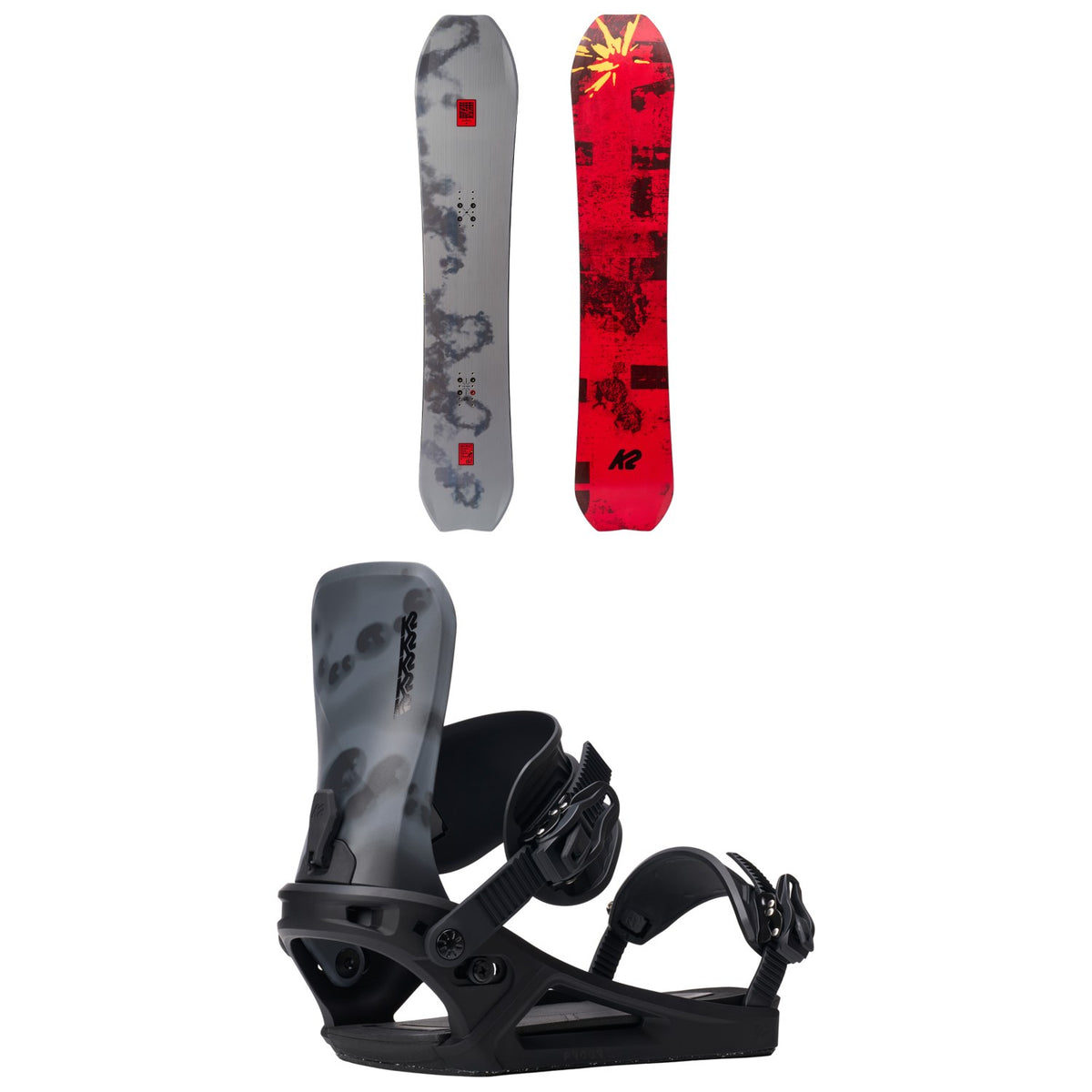K2 Sky Pilot Snowboard + Program Snowboard Bindings 2026