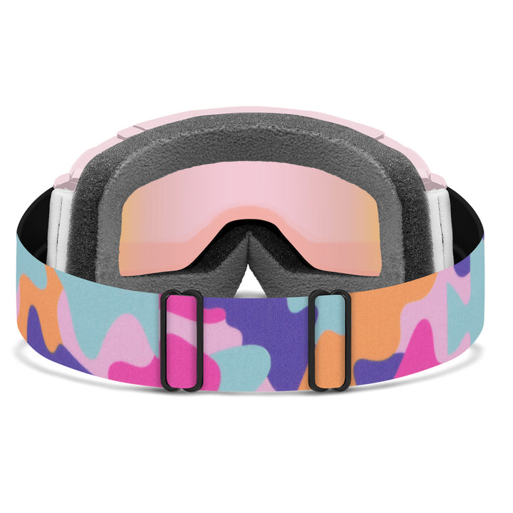 Smith Grom Goggles - Big Kids' Carnation Puzzle/Blue Sensor Mirror