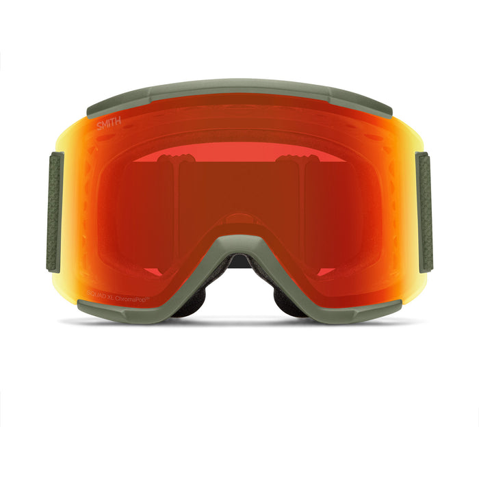 Smith Squad XL Goggles Fatigue Green/ChromaPop Everyday Red Mirror+ChromaPop Storm Yellow Flash