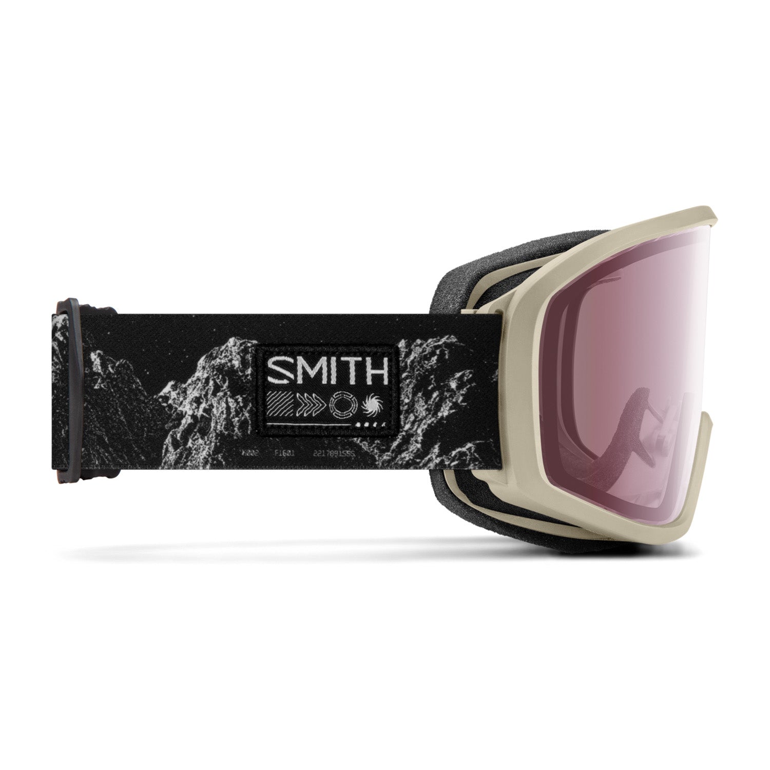 Smith Reason OTG Low Bridge Fit Ski & Snowboard Goggles in Chalk Space Invader