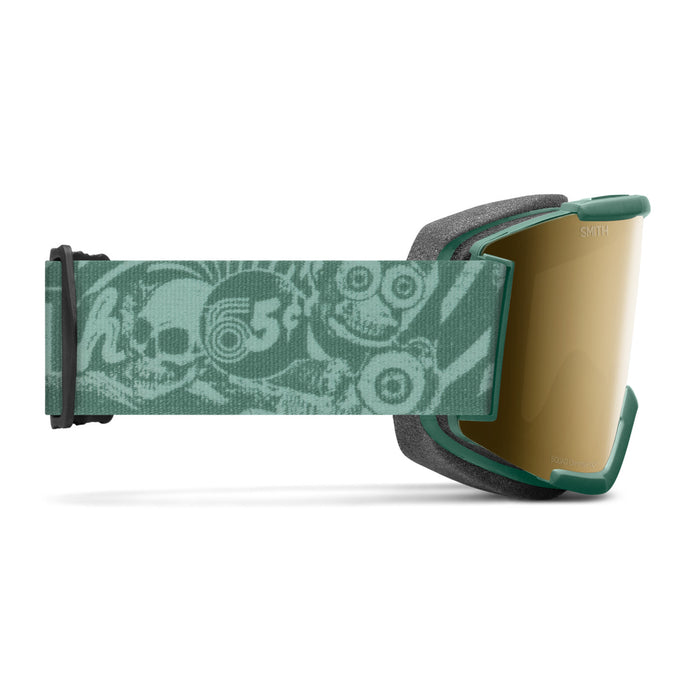 Smith Squad Low Bridge Fit Goggles Cactus Zine/ChromaPop Sun Black Gold Mirror+Clear