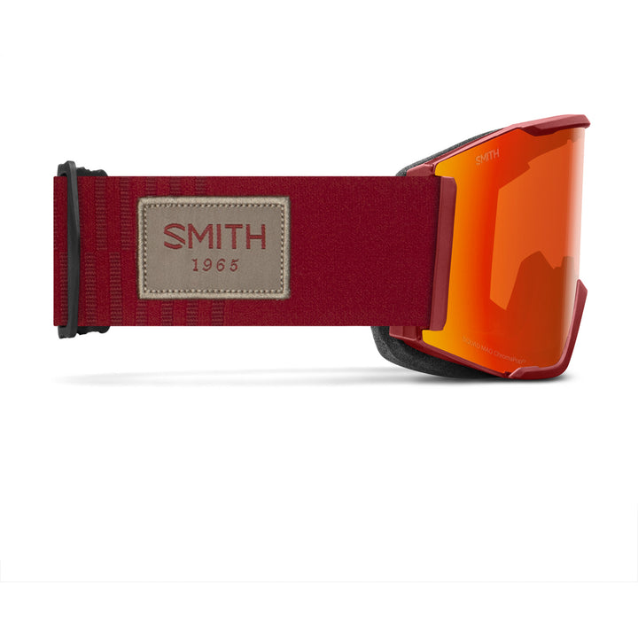 Smith Squad MAG Low Bridge Fit Goggles Ironwood/ChromaPop Everyday Red Mirror+Chromapop Storm Yellow Flash