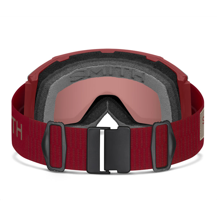 Smith Squad MAG Low Bridge Fit Goggles Ironwood/ChromaPop Everyday Red Mirror+Chromapop Storm Yellow Flash
