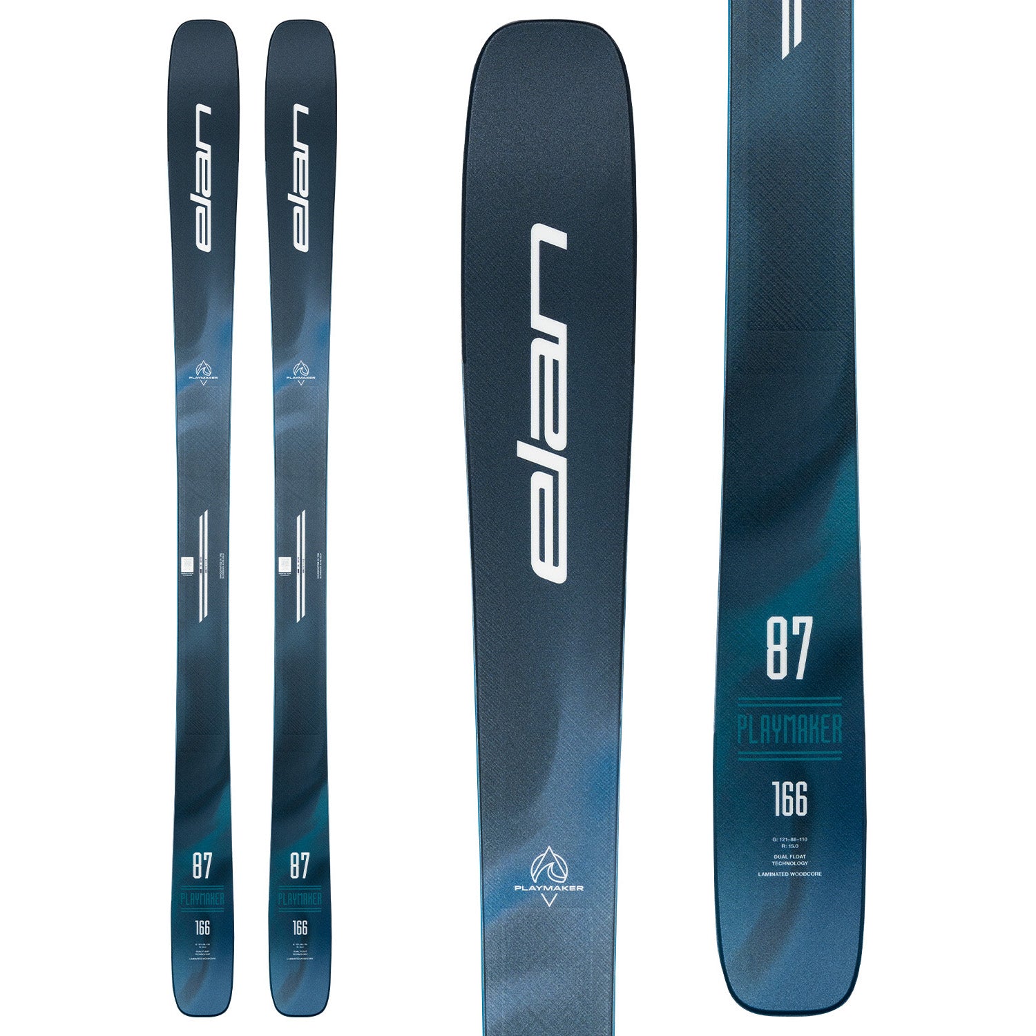 Elan Playmaker 87 Skis + Marker Squire 11 Ski Bindings 2026 – evo