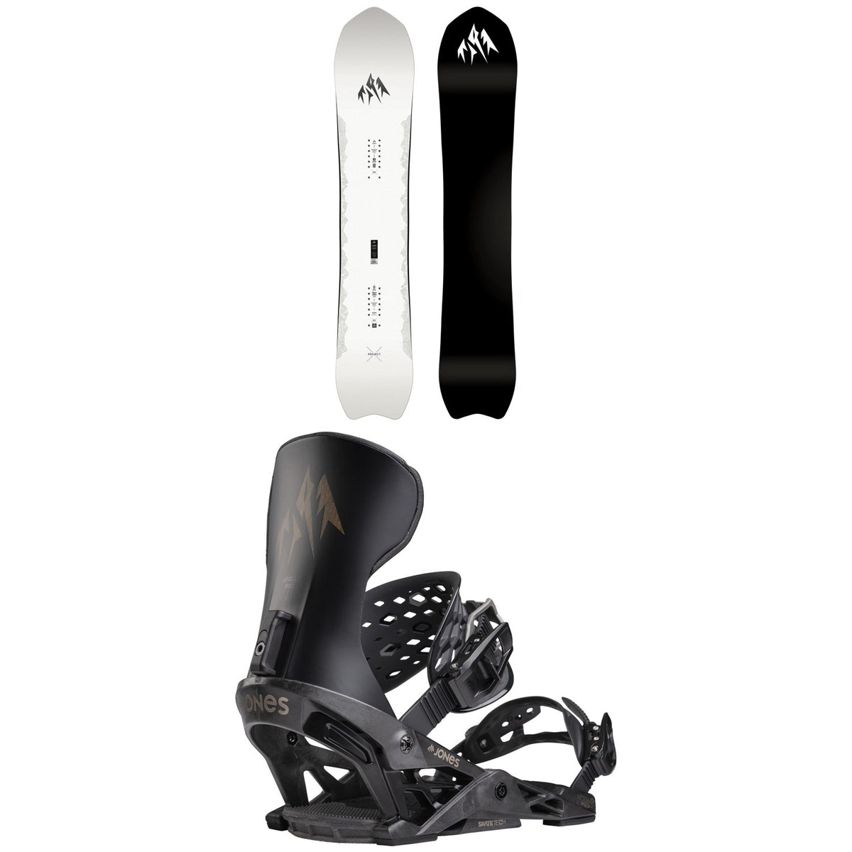 Jones Ultralight Project X Snowboard + Apollo Pro Snowboard Bindings 2026