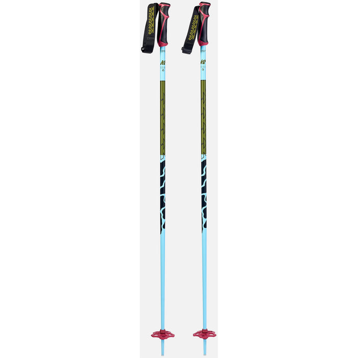 K2 Freeride 16 Ski Poles Blue