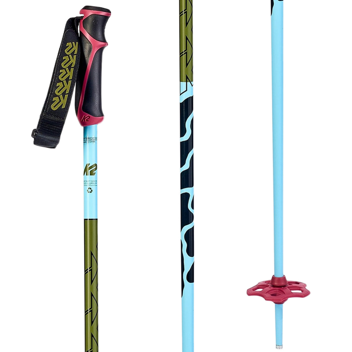 K2 Freeride 16 Ski Poles Blue