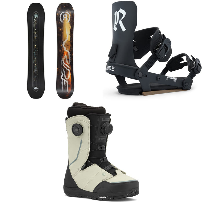 Ride Shadowban Snowboard + Drone Snowboard Bindings + Hera Pro Snowboard Boots - Women's 2026